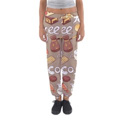 Vector-seamless-pattern-with-doodle-coffee-equipment Women s Jogger Sweatpants