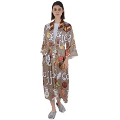 Vector-seamless-pattern-with-doodle-coffee-equipment Maxi Satin Kimono by uniart180623