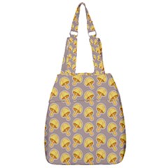 Yellow-mushroom-pattern Center Zip Backpack by uniart180623