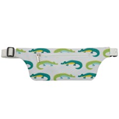 Cute-cartoon-alligator-kids-seamless-pattern-with-green-nahd-drawn-crocodiles Active Waist Bag by uniart180623