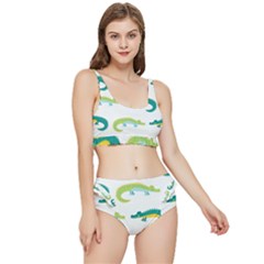 Cute-cartoon-alligator-kids-seamless-pattern-with-green-nahd-drawn-crocodiles Frilly Bikini Set