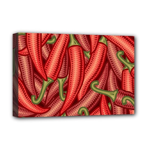 Seamless-chili-pepper-pattern Deluxe Canvas 18  X 12  (stretched) by uniart180623