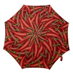 Seamless-chili-pepper-pattern Hook Handle Umbrellas (large) by uniart180623