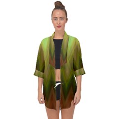 Zig Zag Chevron Classic Pattern Open Front Chiffon Kimono