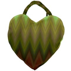 Zig Zag Chevron Classic Pattern Giant Heart Shaped Tote