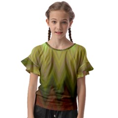 Zig Zag Chevron Classic Pattern Kids  Cut Out Flutter Sleeves by Celenk