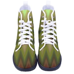 Zig Zag Chevron Classic Pattern Men s High-top Canvas Sneakers