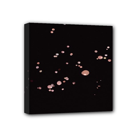 Abstract Rose Gold Glitter Background Mini Canvas 4  X 4  (stretched) by artworkshop