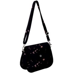 Abstract Rose Gold Glitter Background Saddle Handbag by artworkshop