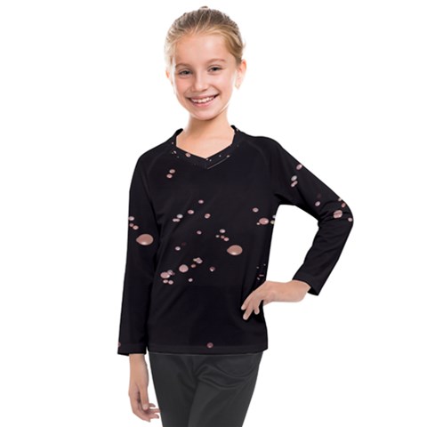 Abstract Rose Gold Glitter Background Kids  Long Mesh Tee by artworkshop