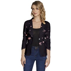 Abstract Rose Gold Glitter Background Women s One-button 3/4 Sleeve Short Jacket by artworkshop