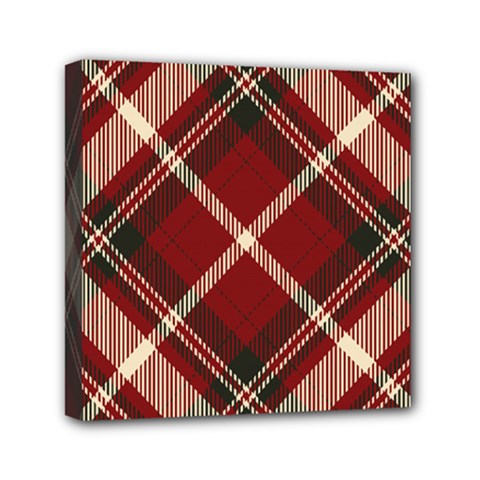 Tartan-scotland-seamless-plaid-pattern-vector-retro-background-fabric-vintage-check-color-square-geo Mini Canvas 6  x 6  (Stretched)