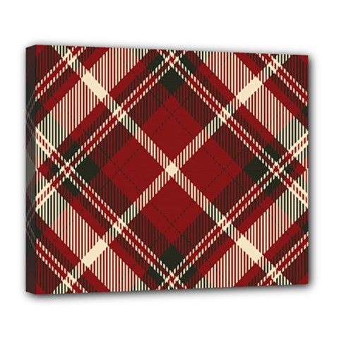 Tartan-scotland-seamless-plaid-pattern-vector-retro-background-fabric-vintage-check-color-square-geo Deluxe Canvas 24  x 20  (Stretched)