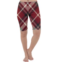 Tartan-scotland-seamless-plaid-pattern-vector-retro-background-fabric-vintage-check-color-square-geo Cropped Leggings 