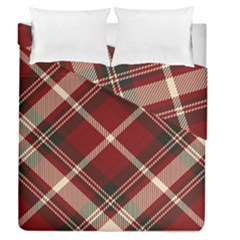 Tartan-scotland-seamless-plaid-pattern-vector-retro-background-fabric-vintage-check-color-square-geo Duvet Cover Double Side (Queen Size)