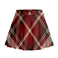 Tartan-scotland-seamless-plaid-pattern-vector-retro-background-fabric-vintage-check-color-square-geo Mini Flare Skirt