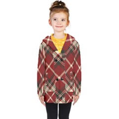 Tartan-scotland-seamless-plaid-pattern-vector-retro-background-fabric-vintage-check-color-square-geo Kids  Double Breasted Button Coat