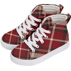 Tartan-scotland-seamless-plaid-pattern-vector-retro-background-fabric-vintage-check-color-square-geo Kids  Hi-Top Skate Sneakers