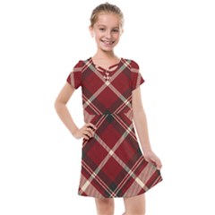 Tartan-scotland-seamless-plaid-pattern-vector-retro-background-fabric-vintage-check-color-square-geo Kids  Cross Web Dress