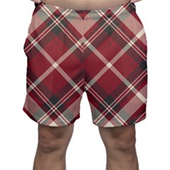 Tartan-scotland-seamless-plaid-pattern-vector-retro-background-fabric-vintage-check-color-square-geo Men s Shorts