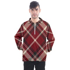 Tartan-scotland-seamless-plaid-pattern-vector-retro-background-fabric-vintage-check-color-square-geo Men s Half Zip Pullover