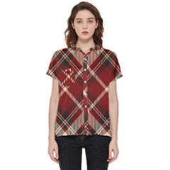 Tartan-scotland-seamless-plaid-pattern-vector-retro-background-fabric-vintage-check-color-square-geo Short Sleeve Pocket Shirt