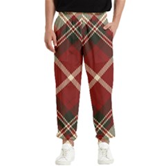 Tartan-scotland-seamless-plaid-pattern-vector-retro-background-fabric-vintage-check-color-square-geo Men s Elastic Waist Pants