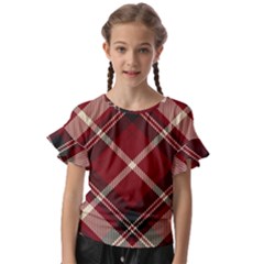 Tartan-scotland-seamless-plaid-pattern-vector-retro-background-fabric-vintage-check-color-square-geo Kids  Cut Out Flutter Sleeves