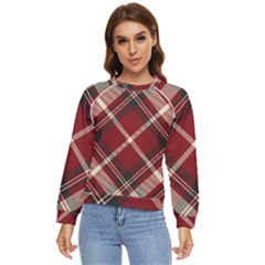 Tartan-scotland-seamless-plaid-pattern-vector-retro-background-fabric-vintage-check-color-square-geo Women s Long Sleeve Raglan Tee