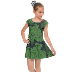 Seamless-pattern-with-hand-drawn-guelder-rose-branches Kids  Cap Sleeve Dress by uniart180623