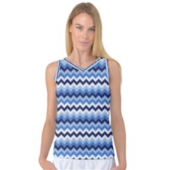 Zigzag-pattern-seamless-zig-zag-background-color Women s Basketball Tank Top by uniart180623