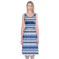 Zigzag-pattern-seamless-zig-zag-background-color Midi Sleeveless Dress