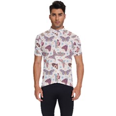 Pattern-with-butterflies-moths Men s Short Sleeve Cycling Jersey