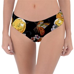 Embroidery-blossoming-lemons-butterfly-seamless-pattern Reversible Classic Bikini Bottoms by uniart180623