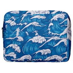 Storm-waves-seamless-pattern-raging-ocean-water-sea-wave-vintage-japanese-storms-print-illustration- Make Up Pouch (large) by uniart180623