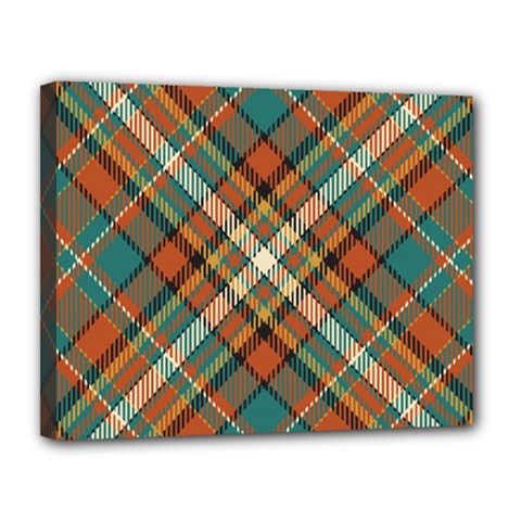 Tartan-scotland-seamless-plaid-pattern-vector-retro-background-fabric-vintage-check-color-square-geo Canvas 14  X 11  (stretched) by uniart180623