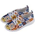 Mexican-talavera-pattern-ceramic-tiles-with-flower-leaves-bird-ornaments-traditional-majolica-style- Women s Lightweight Sports Shoes View2