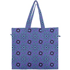 Floral-seamless-pattern Canvas Travel Bag