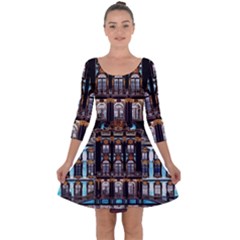 Catherine-s-palace-st-petersburg Quarter Sleeve Skater Dress