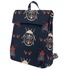 Floral-bugs-seamless-pattern Flap Top Backpack by uniart180623