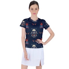 Floral-bugs-seamless-pattern Women s Sports Top