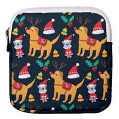 Funny Christmas Pattern Background Mini Square Pouch by uniart180623