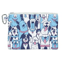 Dogs Seamless Pattern Canvas Cosmetic Bag (xl) by uniart180623