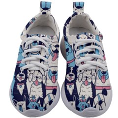 Dogs Seamless Pattern Kids Athletic Shoes