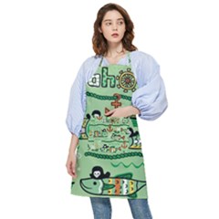 Seamless Pattern Fishes Pirates Cartoon Pocket Apron by uniart180623