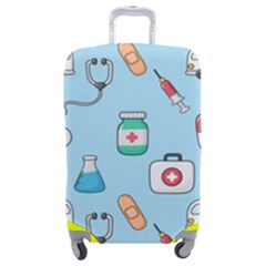 Medical-seamless-pattern Luggage Cover (medium) by uniart180623