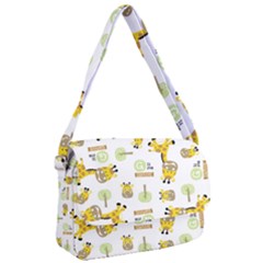 Vector-pattern-with-cute-giraffe-cartoon Courier Bag