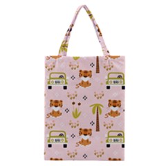 Cute-tiger-car-safari-seamless-pattern Classic Tote Bag by uniart180623