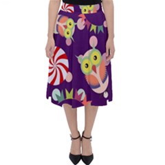 Owl-pattern-background Classic Midi Skirt