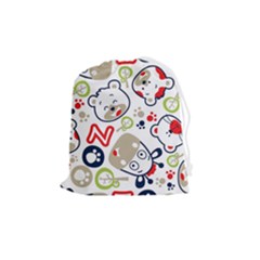 Animals-pattern Drawstring Pouch (Medium)